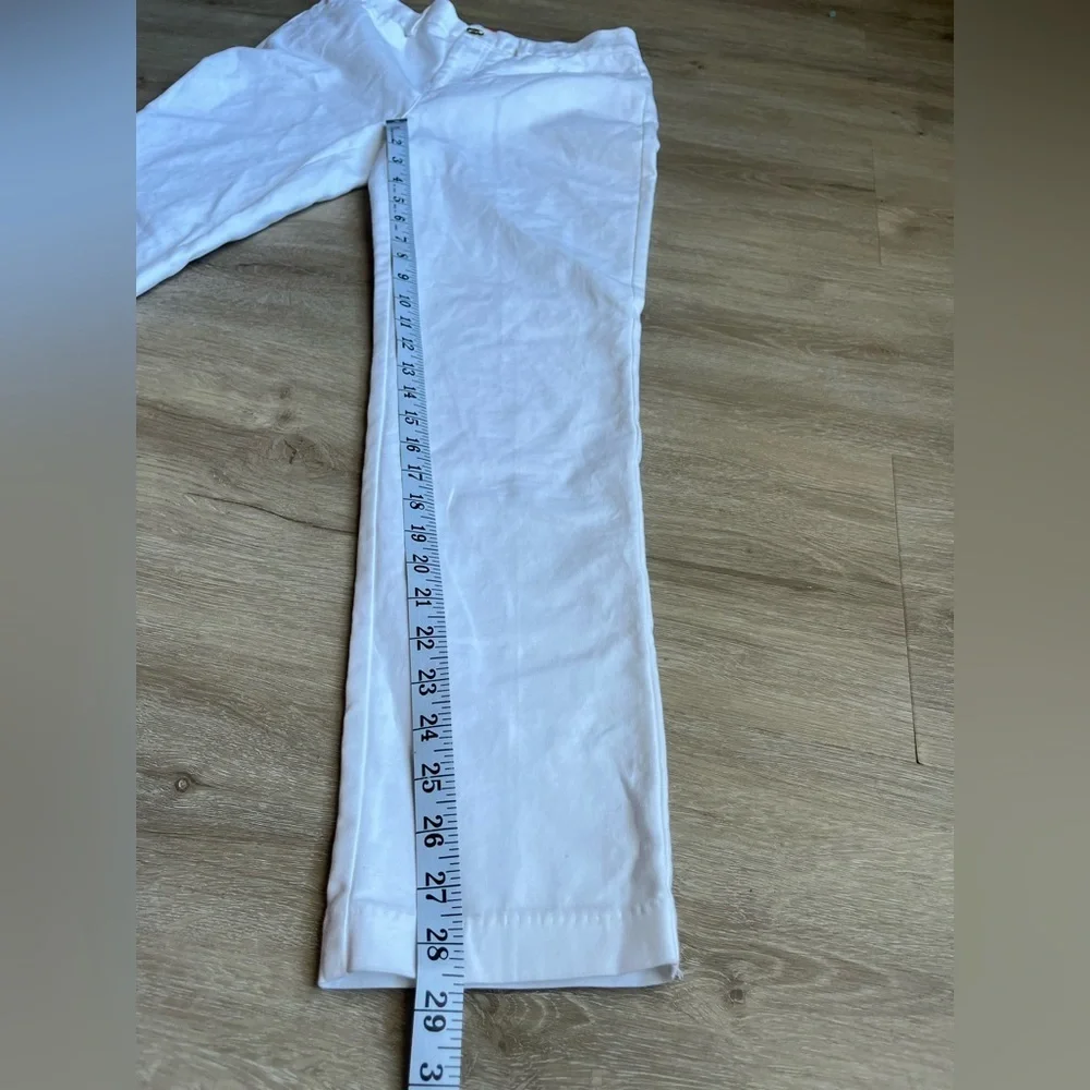 Lilly Pulitzer Gretchen High Rise Straight Leg Pants in Resort White SZ 6 - Picture 7 of 7